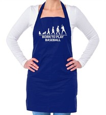 Born To Play Baseball - Unisex Adult Apron - Base Ball Player Fan Love Bat