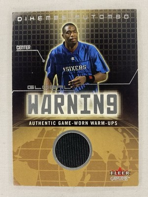 2002-03 Fleer Genuine Global Warning Dikembe Mutombo Game Worn Warm Ups