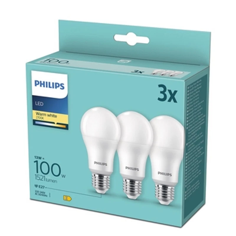 8718699694920 Żarówka LED Philips 13W E27 3 szt. 2700K Signify Poland sp. z o.o. - Photo 1/1