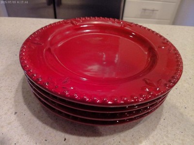 4 Signature Sorrento ruby appetizer/bread & butter plates excellent condition!