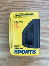 SONY WM-AF54 FM/AM Radio Portable Cassette Player WALKMAN SPORT 1989 TAIWAN