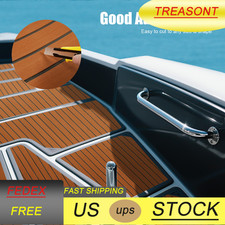 35.4" X 94.5" Faux Eva Foam Teak Floor Mat Deck Sheet Pad Carpet Yacht Boat Dock