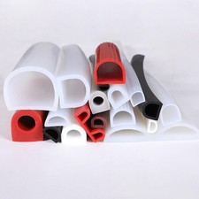 Clear Silicone Rubber D-Shape Sealing Strip Edge Trim Protector Draught Excluder