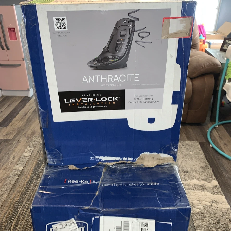 Base de asiento de coche convertible giratoria Chicco Fit360 | Gris - Caja de daños Foto 3 de 4