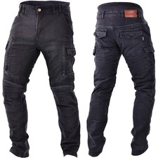 Trilobite Acid Scrambler Motorrad-Jeans Doublelayer Herren Schwarz Regular