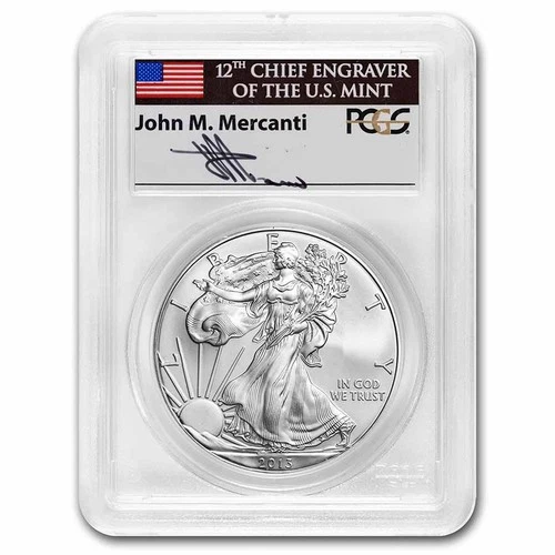 2013 American Silver Eagle MS-69 PCGS (FS®, Mercanti Signed)