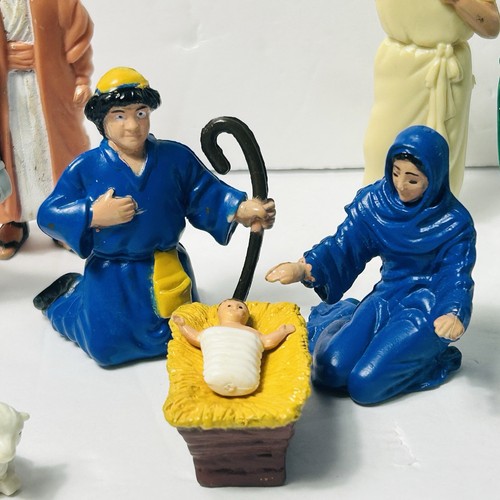 Pioggia Bibbia Grandi Natale Natività Bambini Playset 14 Figurine Plastica 1991 - Foto 4 di 8
