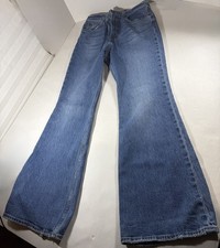 Levi s Premium 70s High Rise Flare Bottom Denim Blue Jeans Women s Sz 27