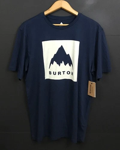 NWT Burton Men's Classic Mountain High T-Shirt Blue Cotton Size L