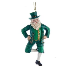 Dancing Irish Santa Claus Christmas Tree Ornament E0574