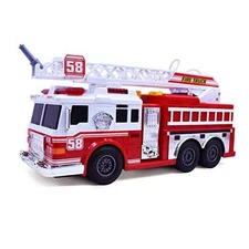 VEBO Fire Truck Motorized with Lights, Siren Sound, Working Water Pump and 