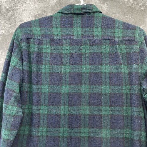LL Bean Shirt Men Medium Fleece Lined Flannel Over shirt jacket Workwear shacket - Picture 12 of 13