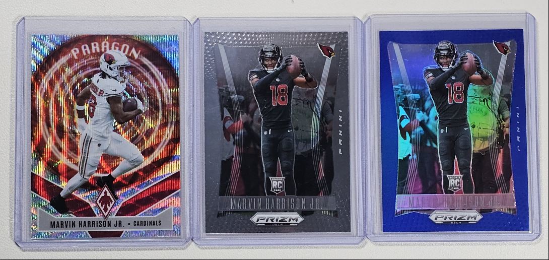 [3] MARVIN HARRISON JR. 2024 PANINI PRIZM DECA ROOKIE BLUE RC /149 Q3178