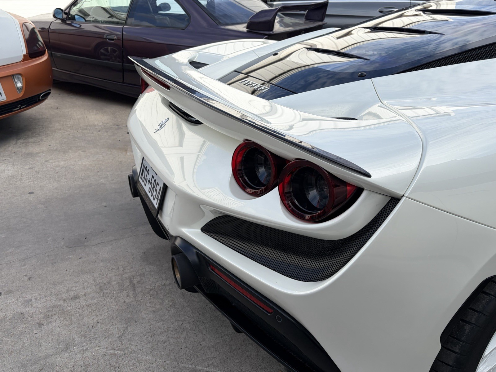 Ferrari F8 Tributo Rear Lip Spoiler Carbon Fiber
