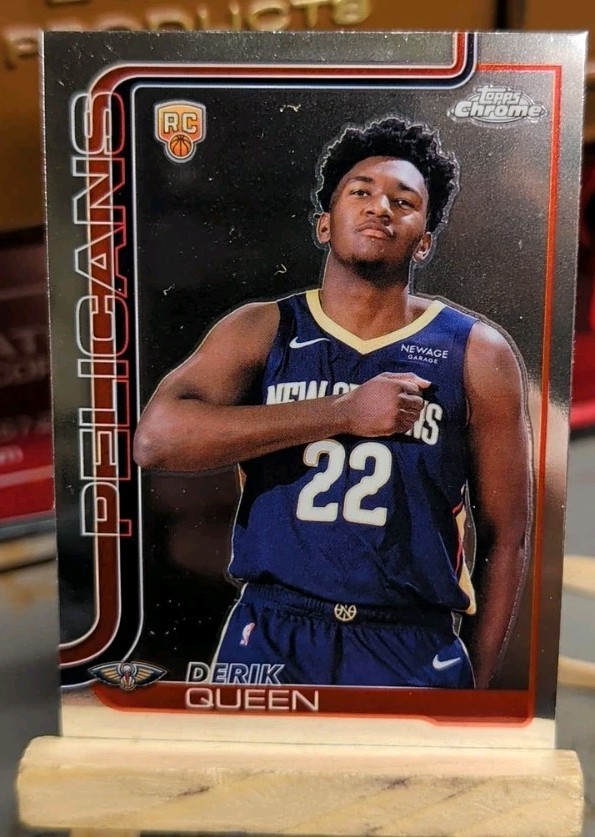 2025-26 Topps Chrome IMAGE VARIATION SSP CASE HIT!! Derik Queen RC Pelicans💥