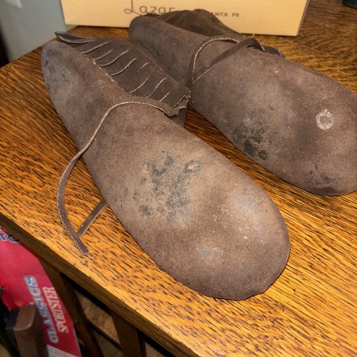 LAZAR OF SANTA FE INDIAN MOCCASINS PREOWNED Hand Laced! Vintage Sz 9 - Picture 4 of 12