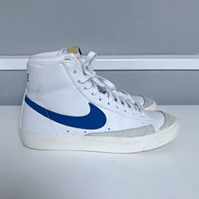 Nike Herren High Top Sneaker Weiß/Blau EU 39 Schnürung Freizeit Walking