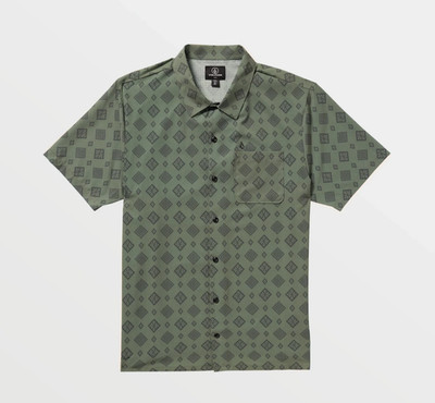 VOLCOM RIDGESTONE Men's S/S Button Shirt - LTO - Large - NWT