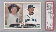 2013 Heritage Then and Now Whitey Ford Felix Hernandez PSA 10 GEM MT HOF 0l2
