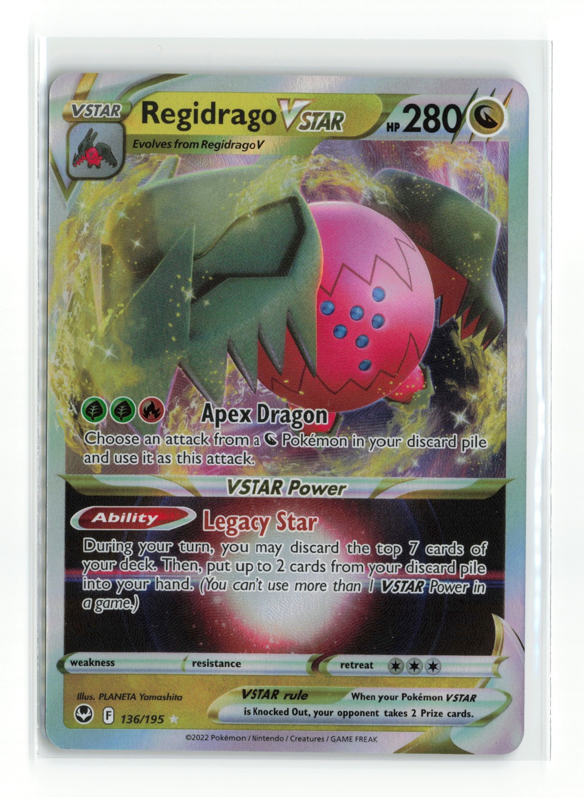 REGIDRAGO VSTAR 136/195 SILVER TEMPEST POKEMON TCG NM