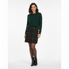 Talbots Women s Short Green Plaid Tartan Pleated Wraparound Skirt Size 4