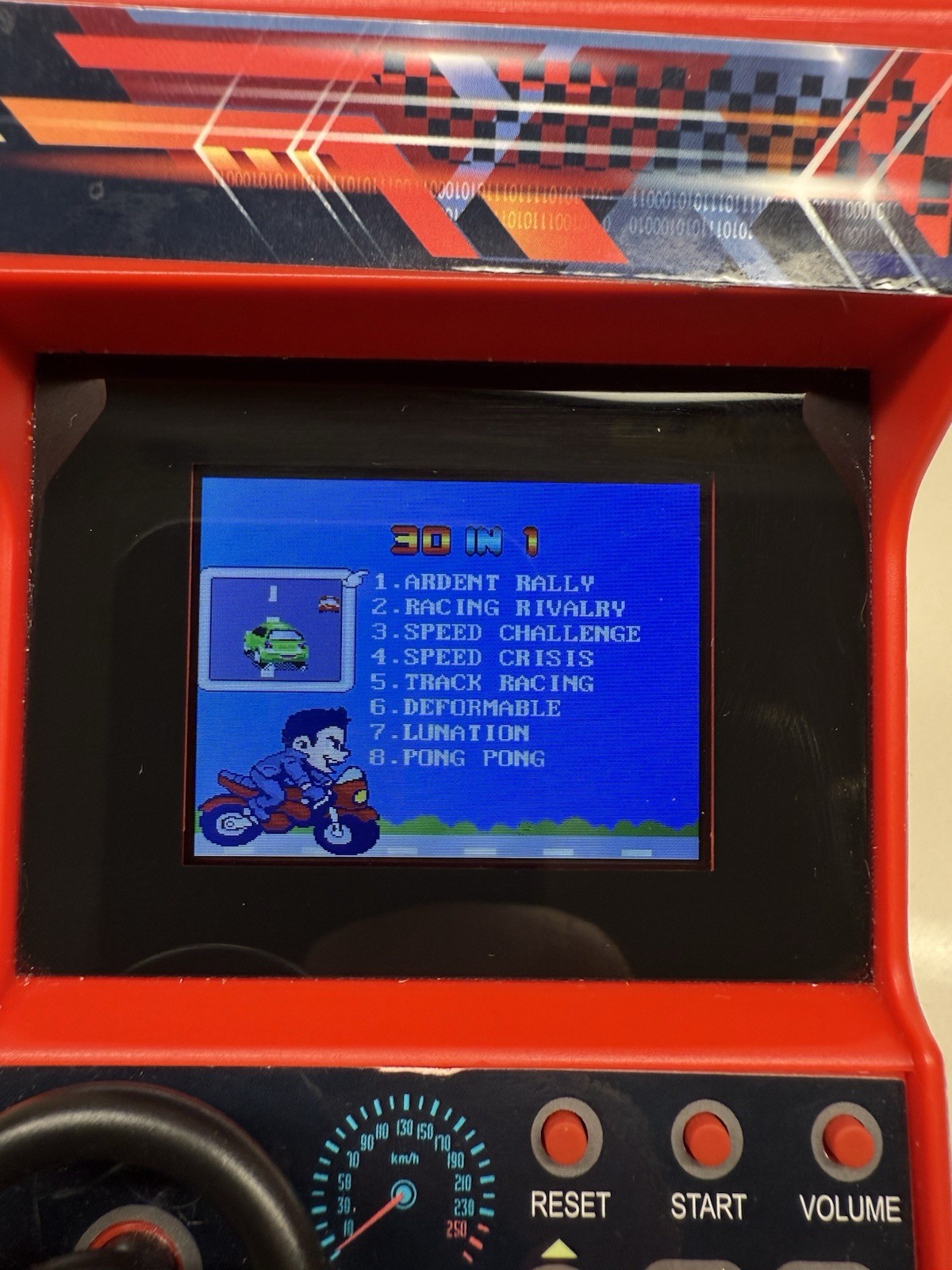 Retro Mini Arcade Racing Game (30-in-1 Games)