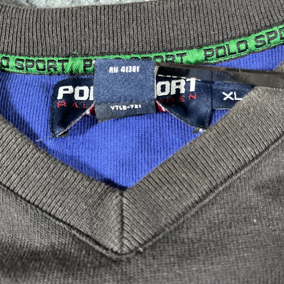 Ralph Lauren Polo Sudadera Deportiva Para Hombre Talla XL DE COLECCIÓN Años 90 Deletrear Bloque de Color Foto 4 de 4