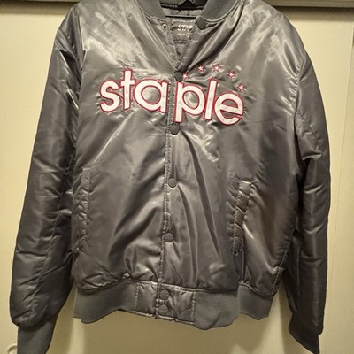 Staple Pigeon Satin Bomber Jacket Size Mens Large