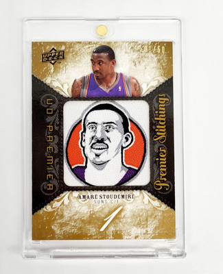 MINT #1/50 JERSEY # PATCH AMARE STOUDEMIRE 2008-09 UD PREMIER STITCHINGS SUNS SP