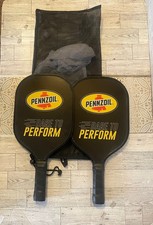 Pennzoil Dare To Perform Pickleball Paddle Racquet Set Black W/ Bag