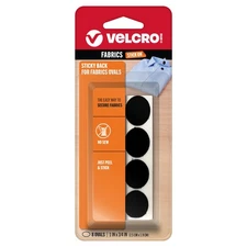 VELCRO(R) Brand Sticky Back For Fabric Ovals 1"X.75" Black