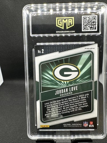 2024 Panini Prizm Jordan Love GREEN Prizm Hype #2 Green Bay Packers GMA 10 - Bild 2 von 2