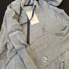 Scotty Cameron Peter Millar Women's Gray Maven Performance Full-Zip Hoodie SMALL