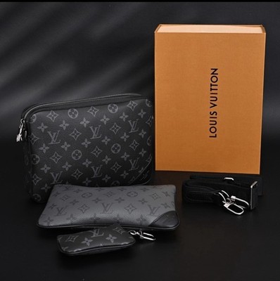 Louis Vuitton Trio Messenger Bag Schwarz Canvas