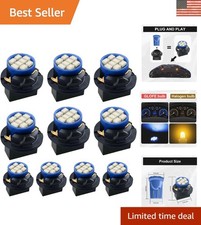 10pcs T10 194 168 Led Dash Instrument Light Bulbs With Twist Lock Socket Bright