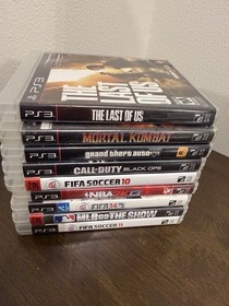 Sony PlayStation 3 Slim 120 GB W/  9 PS3 Games, Controller, Power + HDMI Bundle
