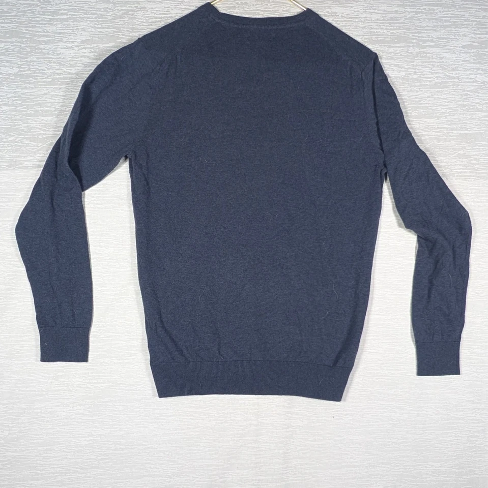 Zara Man Long Sleeve Cashmere Sweater Mens Large Blue Crew Neck - Image 4 of 4