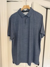 Men's Blue Striped Polo Shirt