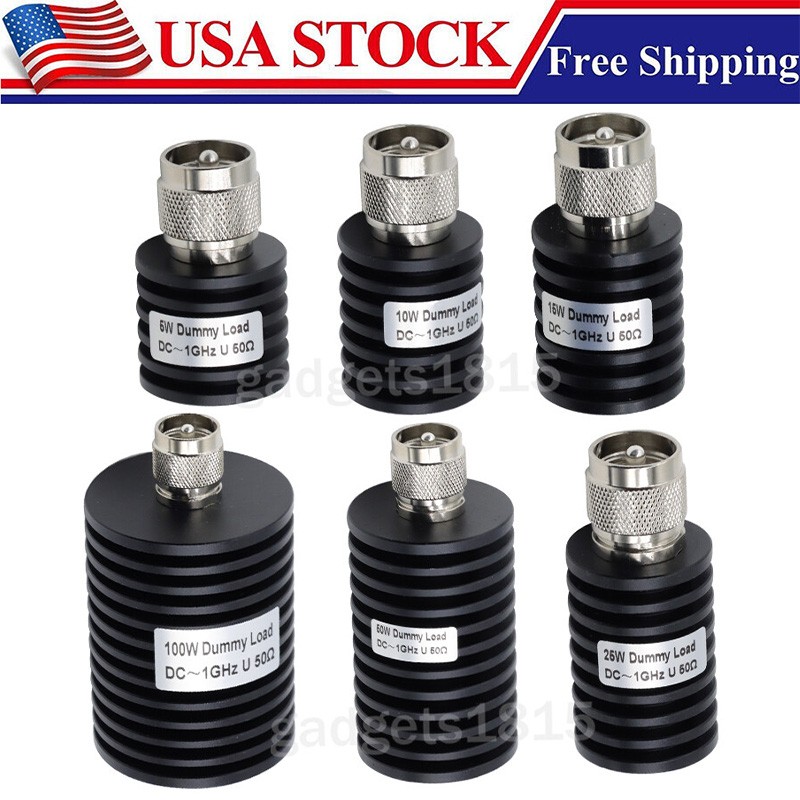 RF Coaxial Dummy Load UHF PL259 Connector Male Plug 5-100W 50Ω 0-1GHz for SO-239. Available Now for $55.90