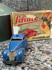 Schuco Tele-Steering Car 3000 Tin Wind-Up Toy w/ Box Complete Set Germany