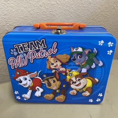 Team Paw Patrol Metal Tin Box Lunchbox 2019 Spin Master   8  X 6 