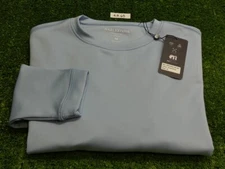 Harlestons Men's Performance Crew Golf Pullover C.C. Logo Chambray Medium