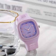 Fashion Square Silicone Strap Wrist Watch Sports Electronic Chronograph Watch