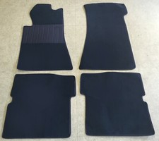 Fußmatten Autoteppich für Mercedes SL R107 1971-89 blau 4tlg. Velours Kunstleder