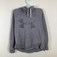Under Armour Womens Sweatshirt Sz M Long Sleeve Pullover Hoodie Top Comfort Gray