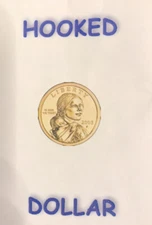 Hooked Coin - US $1 Golden Dollar for your Favorite Magic Hooked Coin Trick