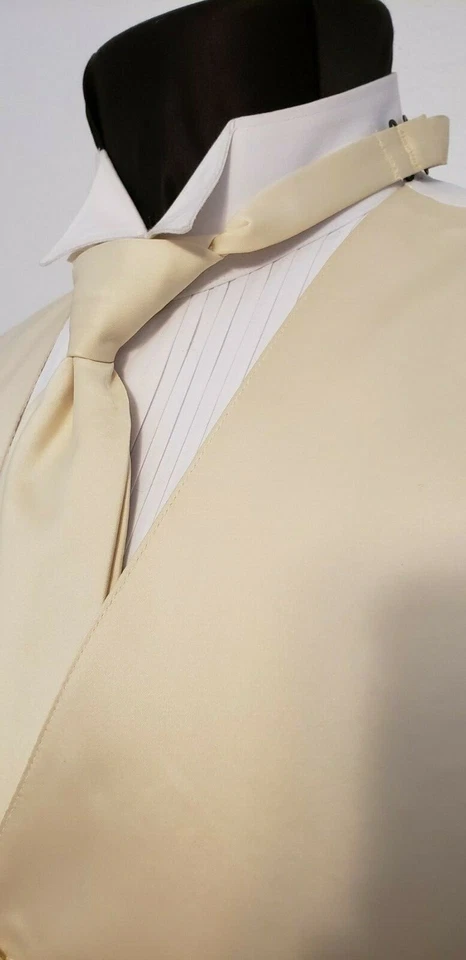Light Yellow Zelente adjustable Tuxedo Vest Bow tie TUXXMAN - Image 2 of 2