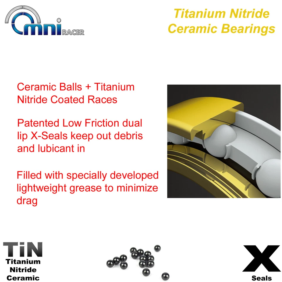 OMNI Racer WORLDS LIGHTEST Ti CERAMIC Bottom Bracket Fits SRAM GXP ITALIAN 70mm - Image 4 of 4