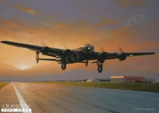 RAF Mildomhall  aviation art post card Lancaster bomber of No.15 Squadron