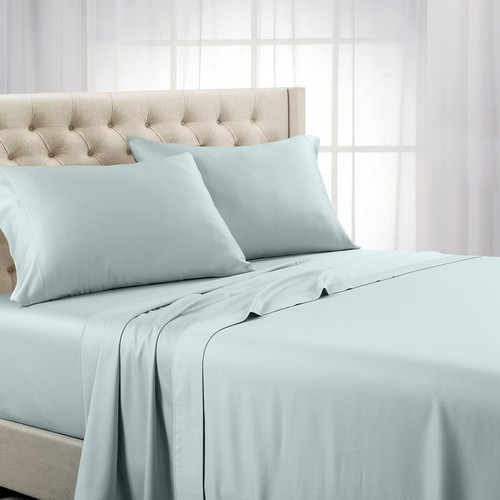 Luxury Ultra Soft 100% Pure Combed Cotton Sheet Set Deep Pocket Solid 600 TC Set - Picture 15 of 19